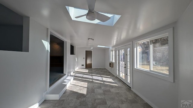 232 Saddle Rd, Trinidad, CO 81082 - unfurnished sunroom with french doors and a skylight