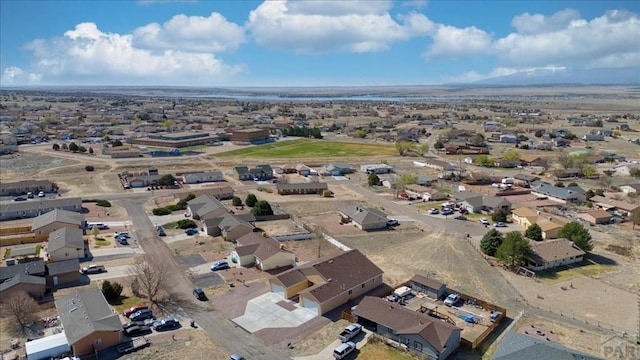 drone / aerial view with a residential view