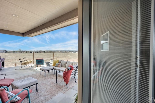 view of patio featuring outdoor lounge area