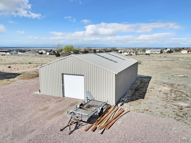 detached garage with driveway