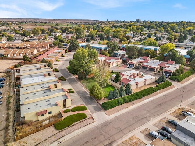 bird's eye view with a residential view