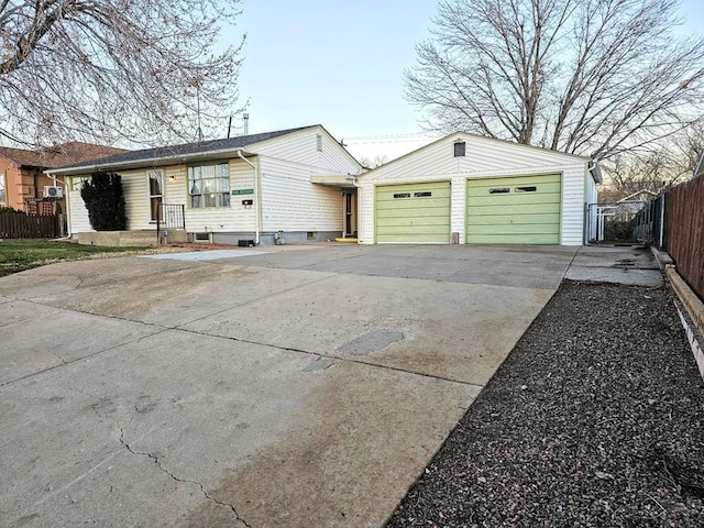 exterior space with an outbuilding and fence