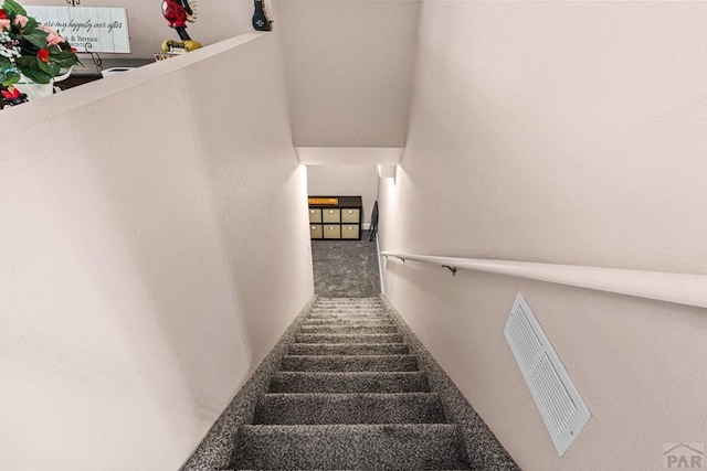 3327 Lions Pride Ln, Pueblo, CO 81005 - staircase featuring carpet flooring