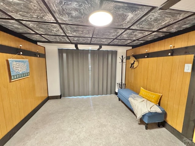 303 S Animas St, Trinidad, CO 81082 - unfurnished room featuring wood walls and an ornate ceiling