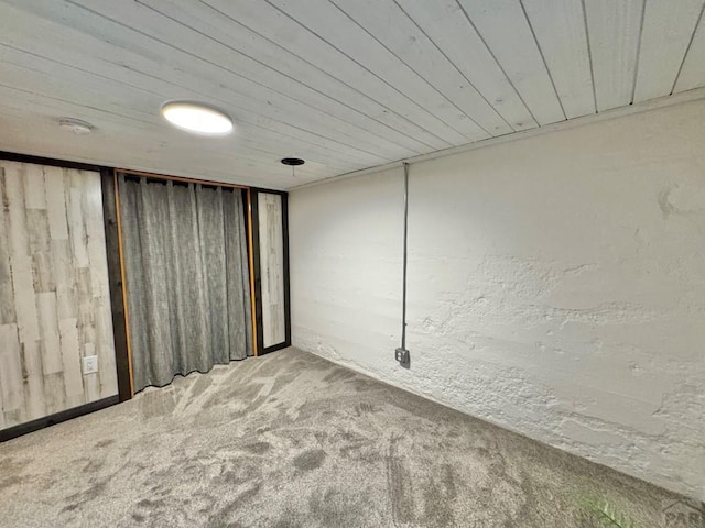 303 S Animas St, Trinidad, CO 81082 - finished below grade area featuring carpet and wood ceiling
