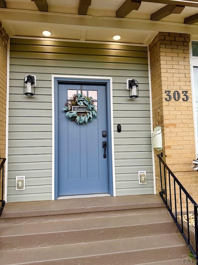 303 S Animas St, Trinidad, CO 81082 - entrance to property featuring brick siding