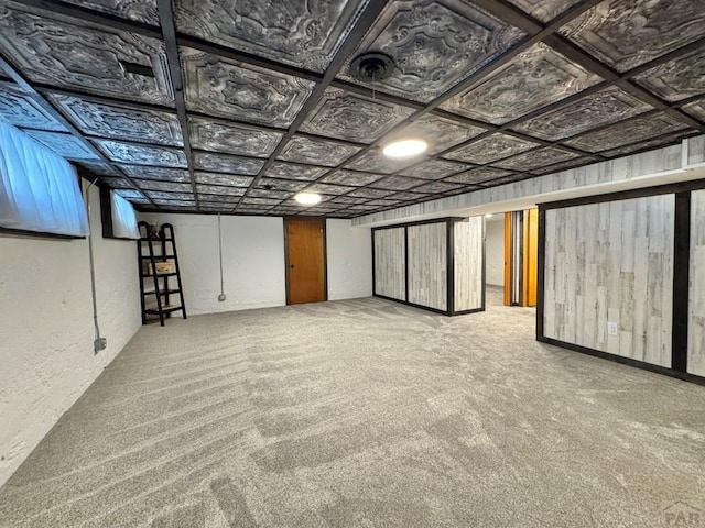 303 S Animas St, Trinidad, CO 81082 - finished basement featuring carpet flooring and a textured wall
