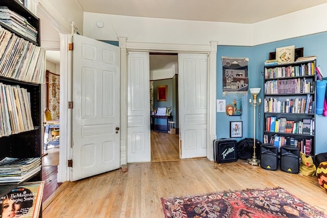 interior space with wood finished floors
