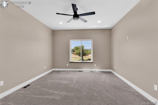 3010 Grandview Ave, Canon City, CO 81212 - spare room with carpet flooring, ceiling fan, and recessed lighting