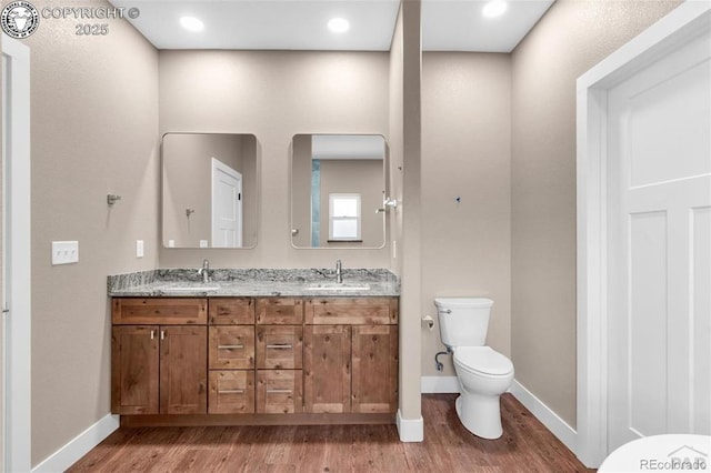 3010 Grandview Ave, Canon City, CO 81212 - full bath featuring wood finished floors and double vanity