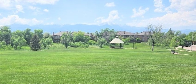 3666 Iguana Dr, Colorado Springs, CO 80910 - view of community featuring a gazebo and a lawn