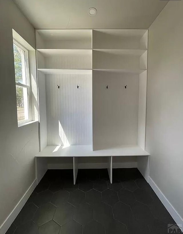 mudroom with baseboards