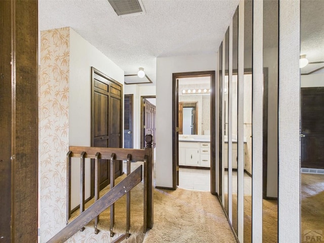 9 Woodsorrel Ct, Pueblo, CO 81001 - corridor with light colored carpet and a textured ceiling