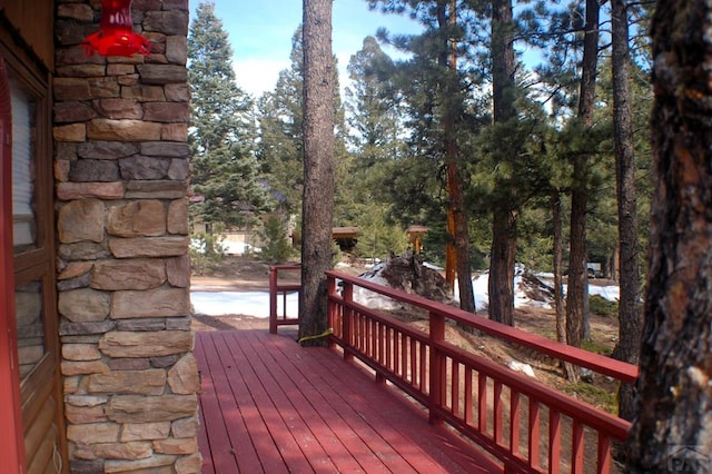 view of wooden terrace