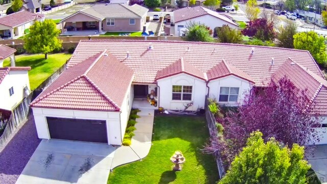 aerial view featuring a residential view