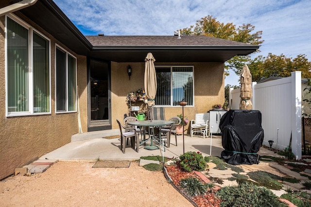 view of patio / terrace with fence