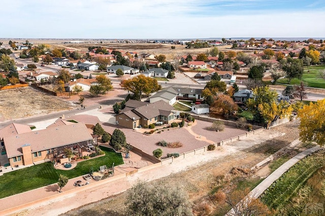 aerial view featuring a residential view