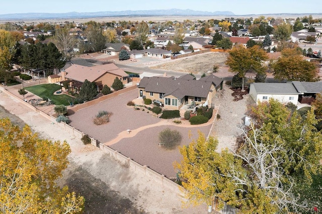 drone / aerial view with a residential view