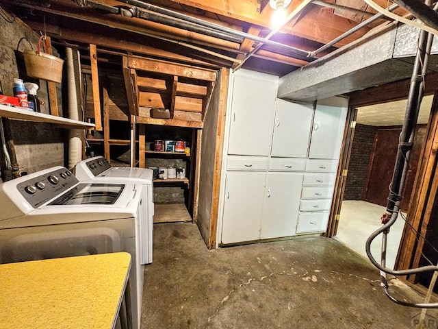 3112 Withers Ave, Pueblo, CO 81008 - unfinished basement with washing machine and clothes dryer