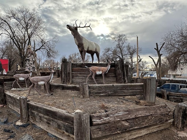 surrounding community featuring fence