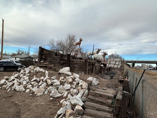 exterior details with fence