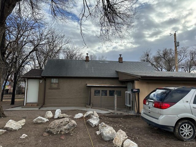 exterior space with a chimney