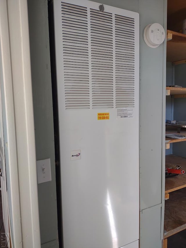 details featuring a heating unit