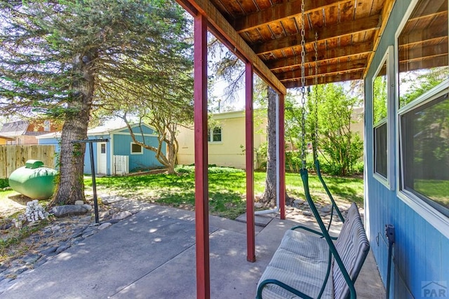 319 S Main St, La Veta, CO 81055 - view of patio / terrace with an outbuilding