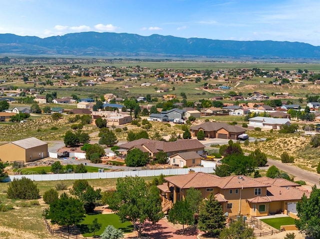 348 S Tejon Ln, Pueblo West, CO 81007 - aerial view of residential area featuring mountains