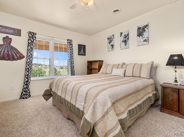 348 S Tejon Ln, Pueblo West, CO 81007 - bedroom featuring carpet and ceiling fan