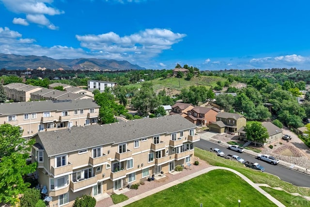 1447 Madison Ridge Hts Unit E, Colorado Springs, CO 80904 - bird's eye view of a mountain backdrop