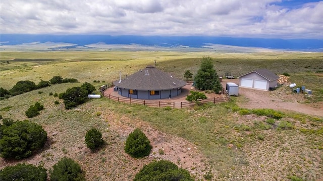 aerial view of sparsely populated area