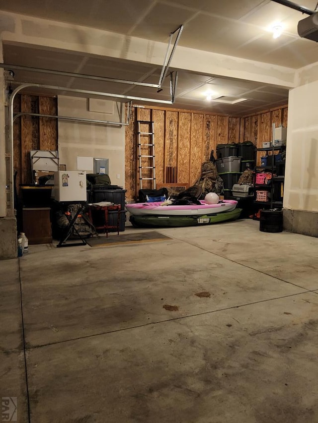 garage featuring a garage door opener