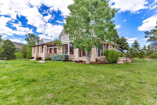 6430 Signal Mountain Rd, Beulah, CO 81023 - back of property featuring a lawn and metal roof