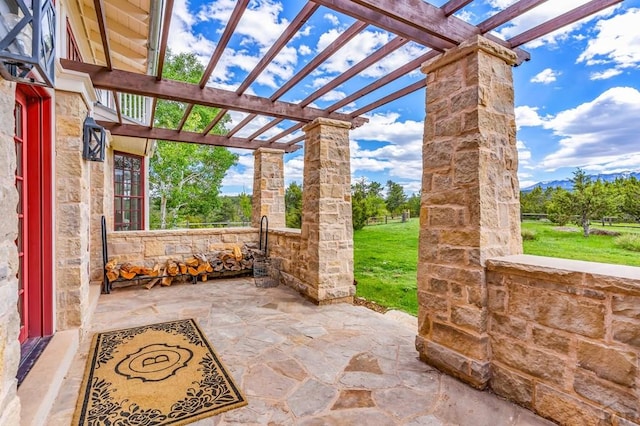 6430 Signal Mountain Rd, Beulah, CO 81023 - view of patio with a pergola