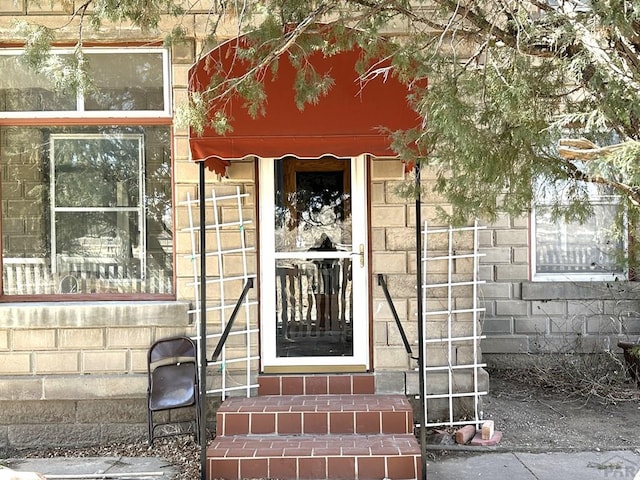 view of doorway to property