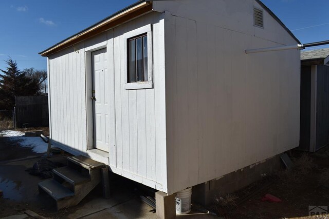 view of outdoor structure featuring entry steps