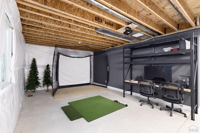 4288 Cedarweed Blvd, Pueblo, CO 81001 - basement with golf simulator
