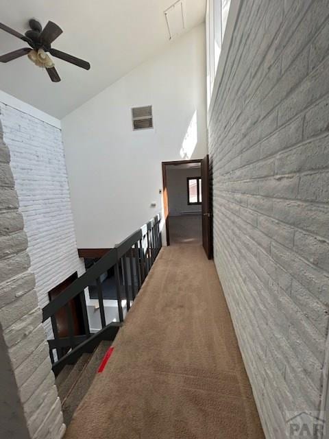 21 Terrace Dr, Pueblo, CO 81001 - corridor with carpet floors and high vaulted ceiling