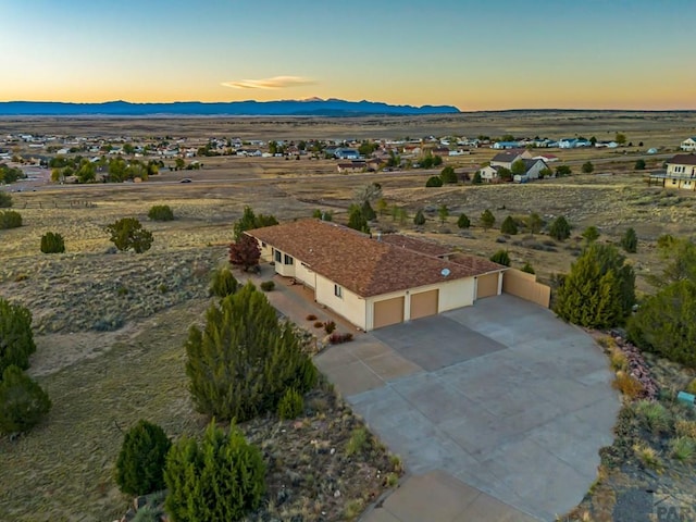 aerial view featuring a mountain view