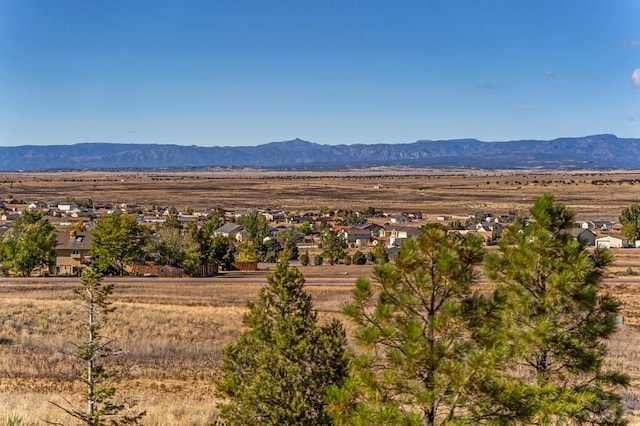 mountain view with a residential view