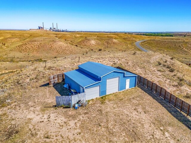 aerial view featuring a rural view