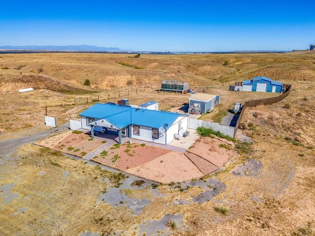 aerial view with a rural view