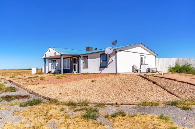 view of front of property with fence