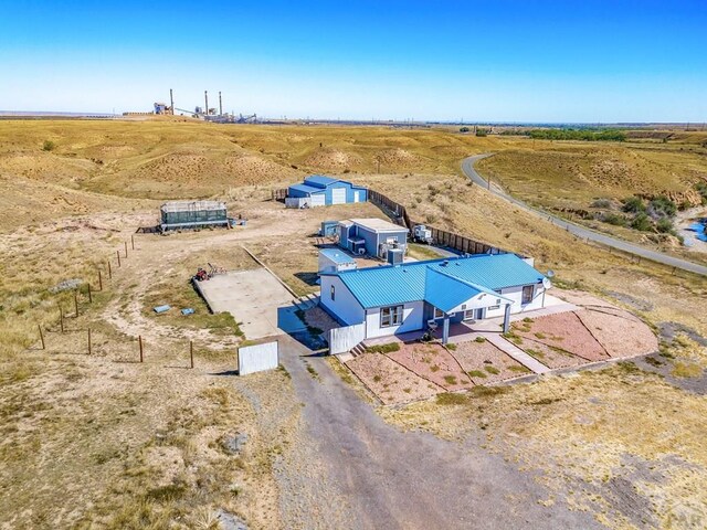 aerial view with a rural view