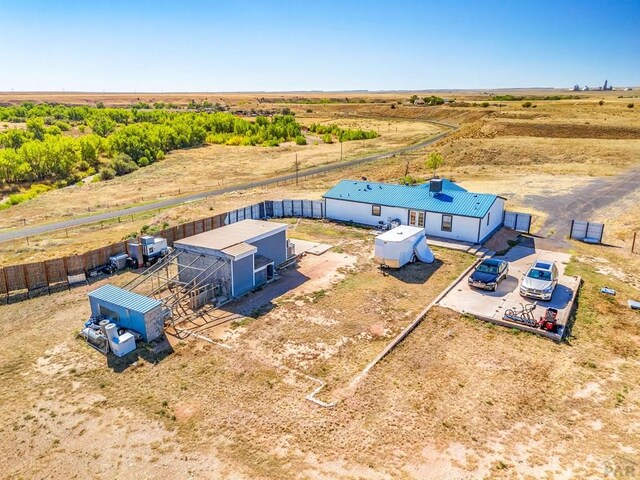 drone / aerial view featuring a rural view