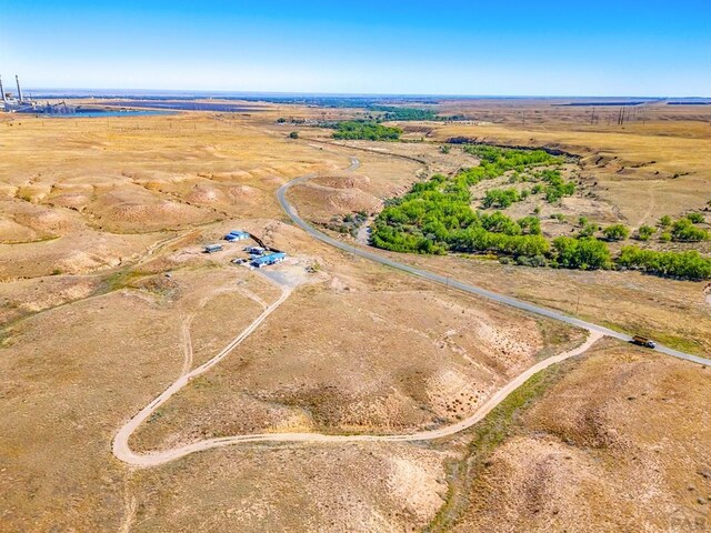 aerial view with a rural view