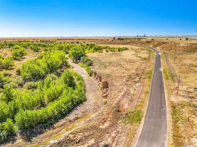 aerial view with a rural view