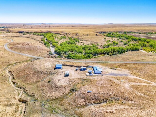 drone / aerial view featuring a rural view