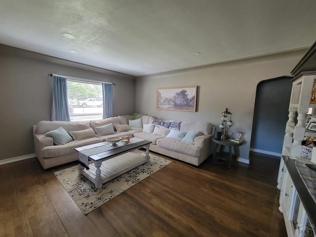 2602 3rd Ave, Pueblo, CO 81003 - living room with dark wood-style floors and recessed lighting